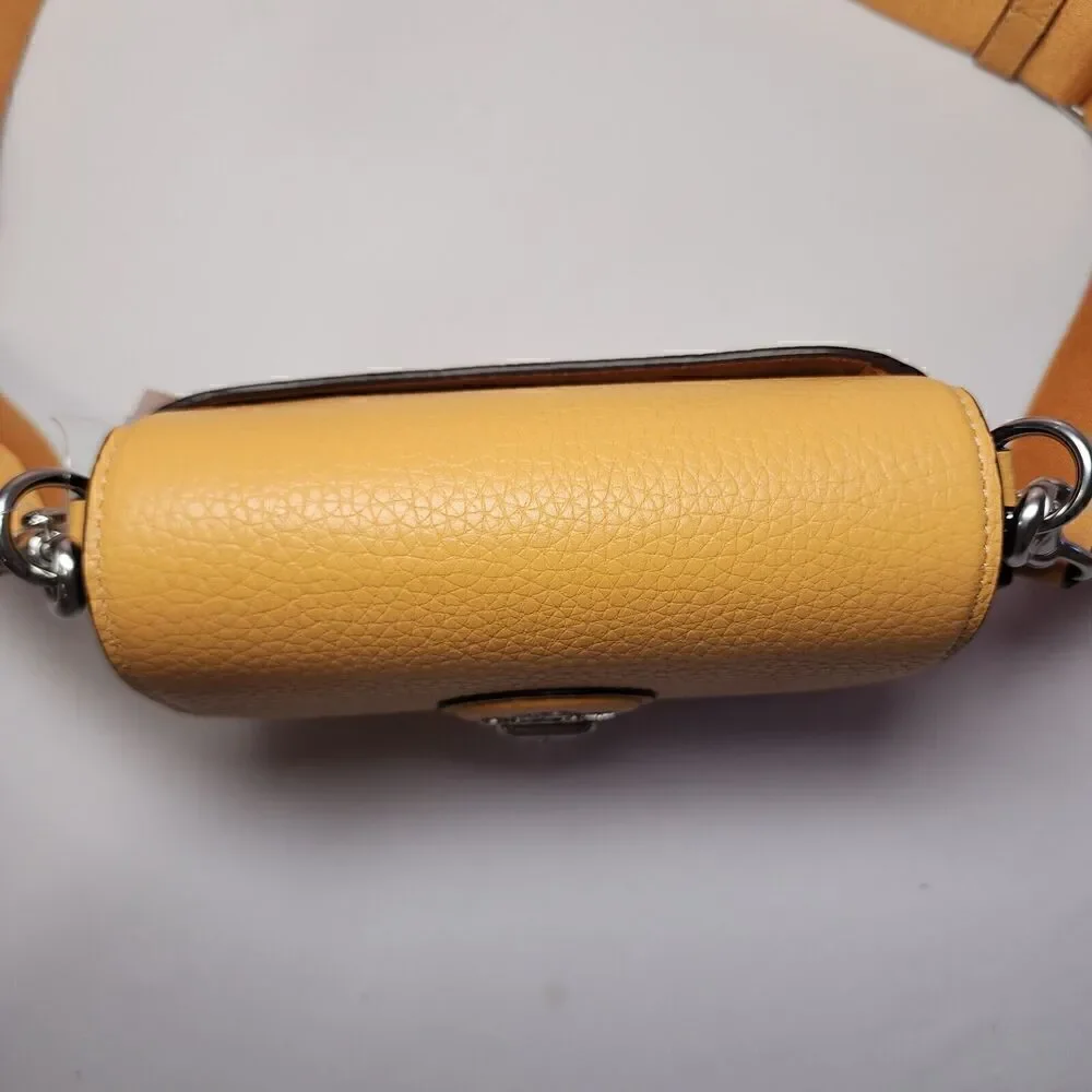 NWT Coach CP001 Amelia Small Saddle Bag Corn Flower HONEYCOMB Yellow